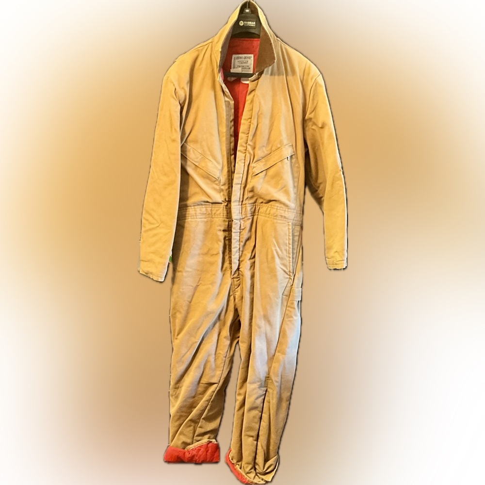 Walls Brown Duck Coveralls Quilt Lined Sz: 42-44/Large Short